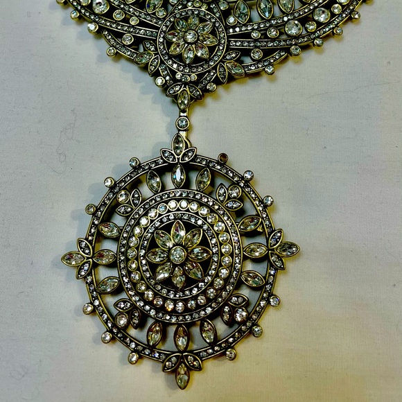 Heidi Daus Swarovski Gold/Crystal Necklace - Picture 1 of 3
